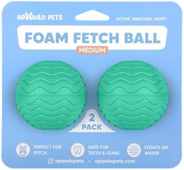 Foam Fetch Ball for Dogs – Durable EVA Foam Dog Ball, Interactive Chew Toy for Dogs, Lightweight Floating Ball for Water, Pool & Outdoor Fetch Games (Green, Medium)