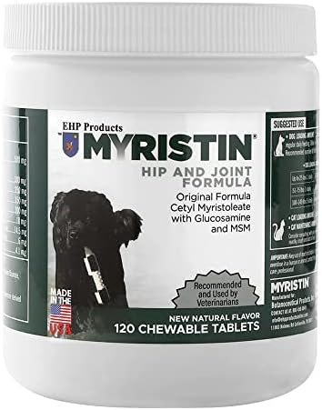 EHP Products Myristin Canine 120 Count Joint Formula