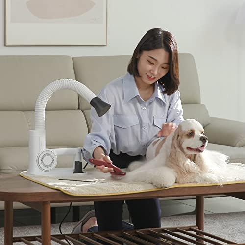 DUZ V3 Professional Quality Pet Dryer: 2-in-1 Portable & Hands-Free Grooming, Low-Noise & Stress-Free Drying, Multi Speed & Temperature, Comfortable for All Dogs and Cats