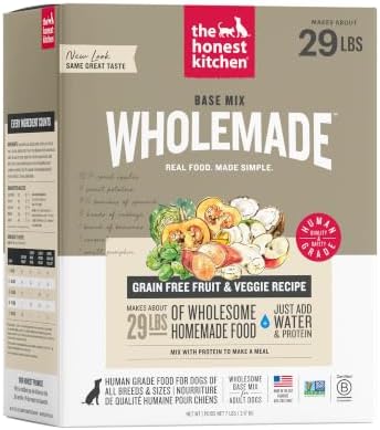 Honest Kitchen Wholemade Grain-Free Dog Food Base Mix - Veggie & Fruit, 7 lb Bag