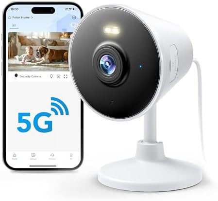 Rocktone 5G & 2.4G Indoor/Outdoor Security Camera for Home, Baby/Elder/Dog/Pet Camera with Phone App, WiFi Camera w/Spotlight Color Night Vision 2-Way Audio