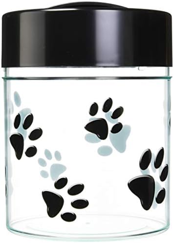 Pawvac Kilovac Airtight Pet Food Container – Multi-Use Vacuum Container for Pet Food and other Dry Goods – 2.5 lbs / 40 oz / 3.8L, Wide-Mouth, Patented Vacuum Seal, Clear with Paws