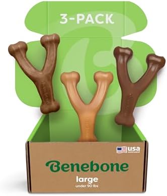 Benebone 30-Pack Wishbone Dog Chew Toy for Aggressive Chewers, Large