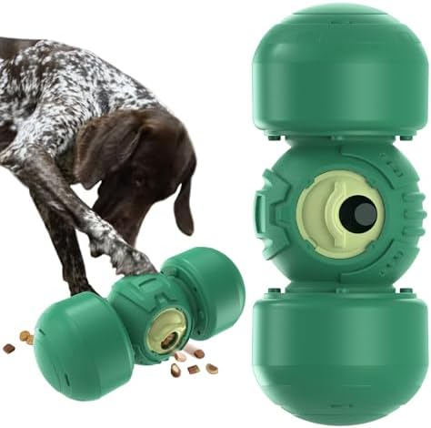 KADTC XL Dog Treat Dispenser Toy, Wobble Giggle Bone for Medium/Large Dogs | Roll-to-feed puzzle feeder: adjustable slow-feeder flow, mental exercise, energy burn, boredom relief, helps lower bloat risk