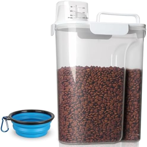 TIOVERY Dog Food Storage Container, 7 Lbs, White