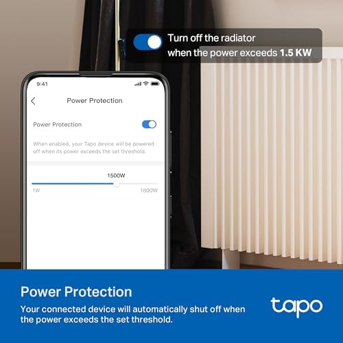 Tapo Smart Plug Wi-Fi, Energy Monitoring, P115(2-Pack), 15A