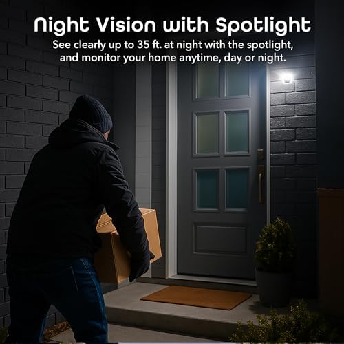 Geeni Mini 1080P Indoor/Outdoor Security Camera, Wi-Fi Cameras, 2-Pack