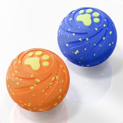 Interactive Dog Toys Automatic Dog Ball for Small & Large Dogs 2 PACK | E-TPU Material, IPX7 Waterproof, 3 Play Modes, Keeps Dogs Busy, Anti Boredom Play, Moving Ball, Rechargeable, Indoor Exercise