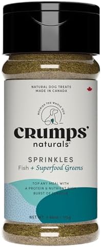 Crumps Naturals Fish + Superfood Greens 3.88oz, Dog Treats, Sprinkles, Topper
