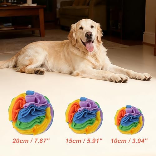 Snuffle Ball for Dogs, Interactive Dog Toys, Colorful, Small | Designed for Small Breeds and Puppies, Machine Washable