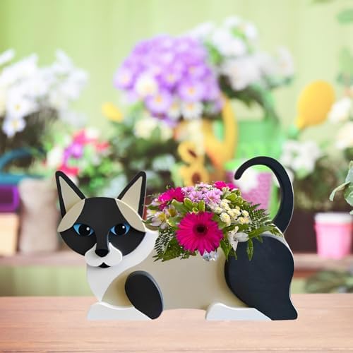 Siamese Cat Planter Pots, Animal Shaped Flower Pot