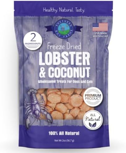 Shepherd Boy Farms Freeze Dried Lobster & Coconut Dog and Cat Treats, 2oz