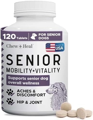 Senior Dog Supplements for Hip and Joint- 120 Tablets of Dog Vitamins