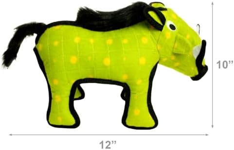 TUFFY® : 2 Pack Warthog Dog Toy: Ultra Durable Plush Toy with Multiple Layers & Reinforced Seams, Washable and Floats, Original Construction