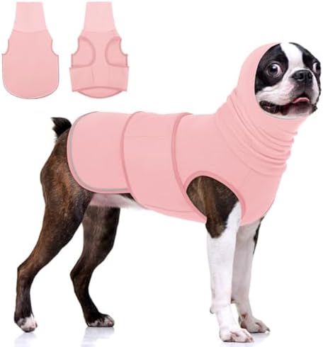 KOESON Reflective & Soft Dog Anxiety Vest with Ear Wraps for Thunderstorm