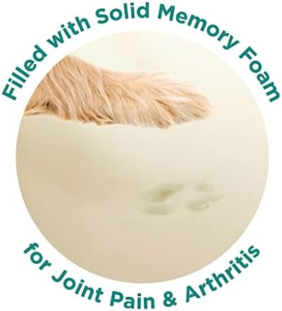 Friends Forever Serena Calming Donut Dog Bed, Medium, Serena Tan, 30"x23"x6.5"