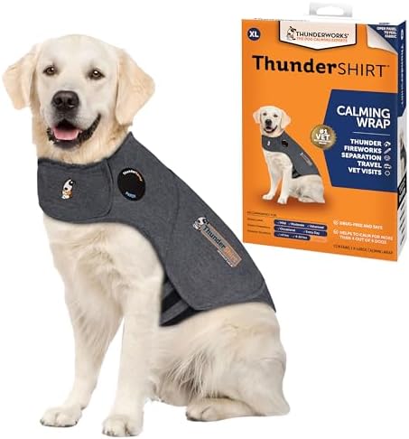 ThunderShirt for Dogs Calming Anxiety Vest, XL, Large, Gray