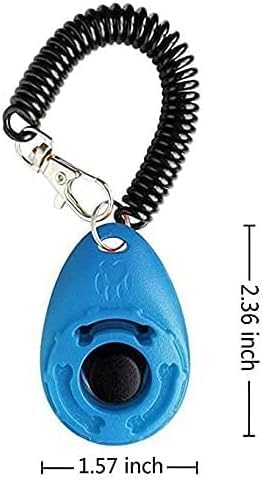 2Pcs Red and Blue Dog Training Clicker with Wrist Strap Lightweight Easy to Use, Pet Training Clicker for Cats Puppy Birds Horses. Perfect for Behavioral Training 2-Pack Collars
