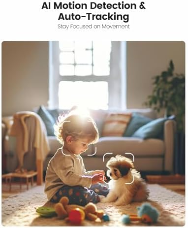 TREATLIFE 3K 5MP Indoor 2.4G/5G WiFi Security Camera, Smart Home Surveillance Camera with Pan Tilt, Color Night Vision, Motion Detection, Two-Way Audio, Compatible with Alexa & Google Home