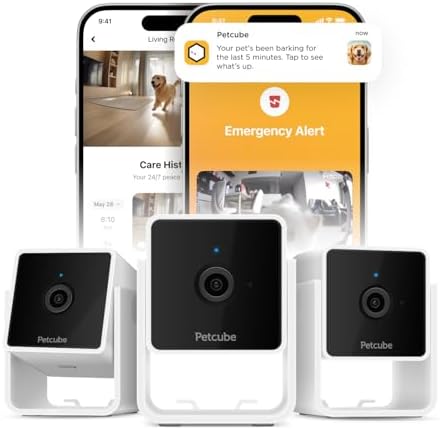 Petcube Cam (3-Pack) – Indoor Wi-Fi Home Security Camera with App