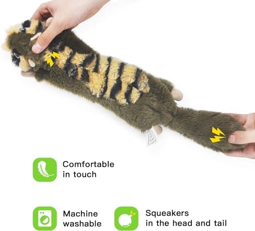 SHARLOVY Dog Squeaky Toy No Stuffing 6 Pack, Dog Toys Crinkle for Puppy | for Small Puppy, Durable Chew Plush Cute Animals Natural for Teething Pet