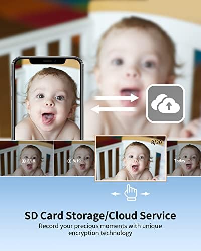 BJS Baby Monitor with Camera and Audio, 1080P Indoor Home Camera with Sound and Motion Detection, Baby/Pet Elder/Nanny, Infrared Night Vision (1 Pack), White (BM-A-1)