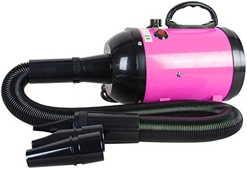 2600W Dog Dryer, 3 Nozzles Stepless Speed Pet Grooming Dryer, Cat Hairdryer, Professional Heater Blaster Blower,Black, Blue, Purple, Pink, Yellow,Pink