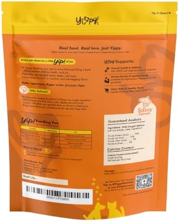 Freeze-Dried Wild Caught Salmon Treats for Cats & Dogs — Single Ingredient, 100% Salmon, Grain-Free Omega-Rich Treat & Food Topper, 1.76 oz (50g)