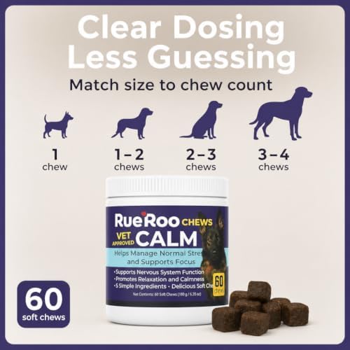 Dog Calming Soft Chews, L-Theanine, 60-Pack, 60 Ct