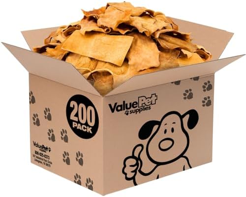 ValueBull USA Beef Collagen Chips Dog Chews, Chicken Flavor, 200 Count