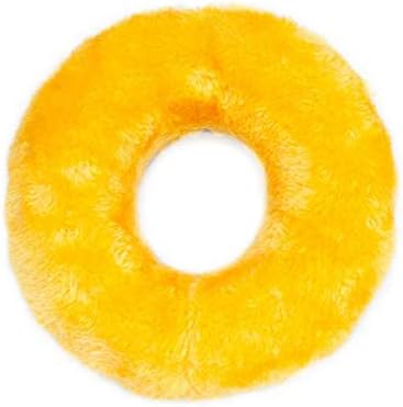 ZippyPaws Donutz No Stuffing Dog Toys to Keep Them Busy - Strawberry Donut | For Small and Medium Dogs, Squeaky Pet Toy for Boredom, Unstuffed Chew Toy, Soft Plush Puppy Products