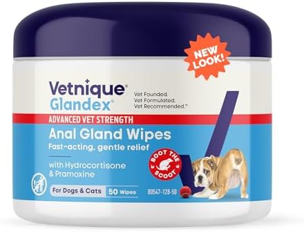 Vetnique Glandex Advanced Anal Gland Chews & Medicated Dog Wipes Bundle
