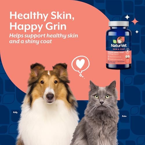 NaturVet Brewer’s Dried Yeast Formula Plus Omegas for Dogs & Cats - 1000 Ct