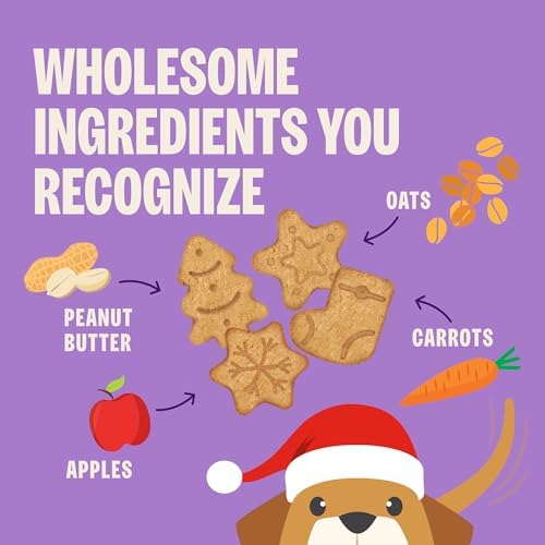 Wellness Old Mother Hubbard Winter Fun P-Nuttier Dog Biscuits, Natural, Seasonal Holiday Treat, Peanut Butter Flavor, 16 oz Bag