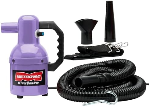 METROVAC Quick Draw Cosmic Purple Dog Dryer | Portable Pet Dryer & Dog Blow Dryer | 1.3 HP Variable Speed USA