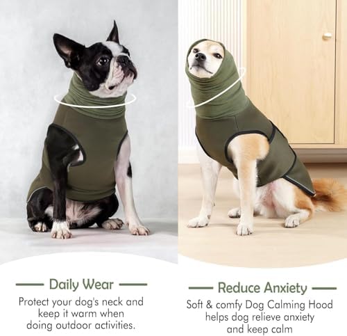 KOESON Reflective & Soft Dog Anxiety Vest with Ear Wraps for Thunderstorm