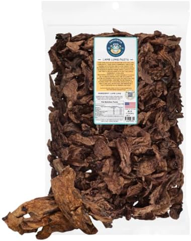 TREATOPIA Lamb Lung Filet Dog Treats, 4 LB Bag, All-Natural, High Protein