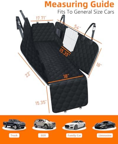 PETICON Dog Car Seat Cover - Waterproof Dog Hammock