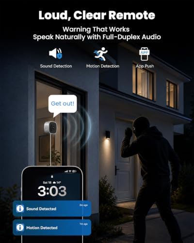 2K 3MP Anti-Glare Window Security Camera with Black Light Full-Color