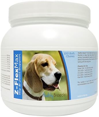 Healthy Breeds Beagle Z-Flex Max Hip & Joint Soft Chews 100 Count, Brown