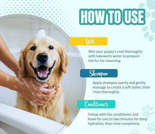 Calm & Comfort Dog Shampoo & Conditioner with Rosemary & Vitamin E 16 fl oz | Dog Shampoo for Dry, Itchy & Sensitive Skin | Gentle Formula For Daily Use | Suitable for All Breeds | ALFIE'S CHOICE