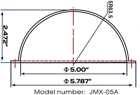JMX Acrylic/PC CCTV Replacement Clear Camera Dome Cover Security Camera Housing Pet Dog Fence Window Skylight Window (5 Inches, Transparent)