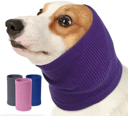 Nanaki Dog Hood Calming Ear Wrap,Quiet Dog Headband Dog Head Cover Snood | Dog Ear Fireworks Muffs, The Grooming and Force Drying Pet Ear Protector for Anxiety Relief Calming Dog Ear Covers for Noise