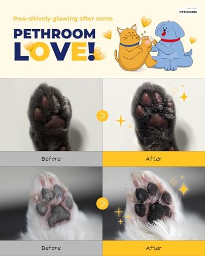 PETHROOM Roll-On Paw Balm for Dogs & Cats, Moisturizing Paw Protector