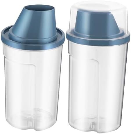 Hemoton Airtight PET Food Storage Containers 2 Pack 1000ml PP Blue
