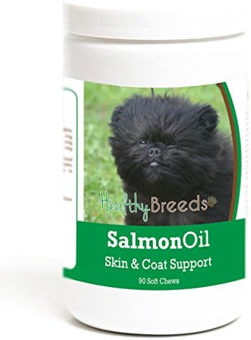 Healthy Breeds Affenpinscher Salmon Oil Soft Chews 90 Count, Brown