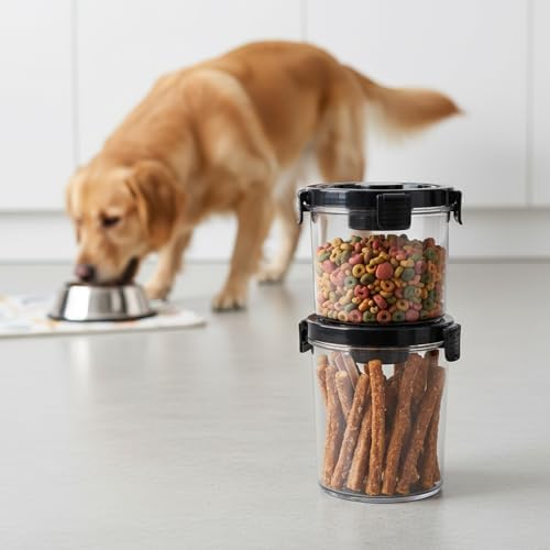Dog Treat Container, Small, Clear, Rotundity