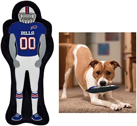 The 1st Ever Tough but Smooth Dog Toy NFL Buffalo Bills Football Athletes Player Tough Pet Toy. A Premium Quality Doggie Toy with Built-in Squeaker. Sports Fans Favorite Chew Toy