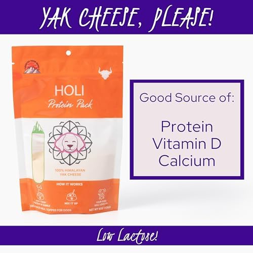 HOLI Dehydrated Himalayan Yak Cheese Dog Food Topper - All Natural Dog Food Flavor Enhancer - (6oz 2-Pack)