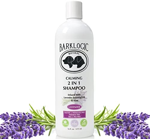 BarkLogic Plant Based 2 in 1 Dog Shampoo and Conditioner, Lavender, 16 fl oz - Grooming Essentials for A Quality Coat - No Parabens, No Phthalates, No Sulfates, No DEA & PEG, Safe & Vegan